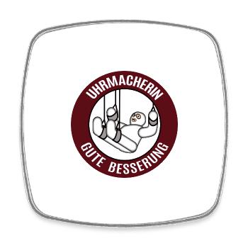 Gute Besserung Uhrmacherin Alles Gute Gesundheit - Viereckiger Kühlschrankmagnet - Weiß - Vorne