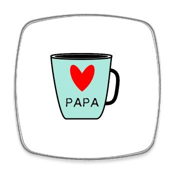 VATERTAG. ALLES GUTE ZUM GEBURTSTAG, PAPA. PAPA. ALLES GUTE ZUM GEBURTSTAG - Viereckiger Kühlschrankmagnet - Weiß - Vorne