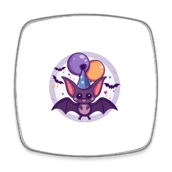 Chauve-souris Anniversaire Bébé - Magnet carré - blanc - Devant