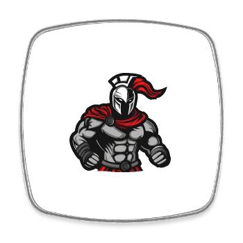 Spartan Muscles Fitness Gladiator - Square fridge magnet - white - Front