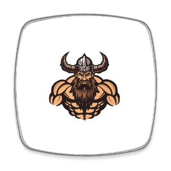 Viking Muscles Fitness - Square fridge magnet - white - Front