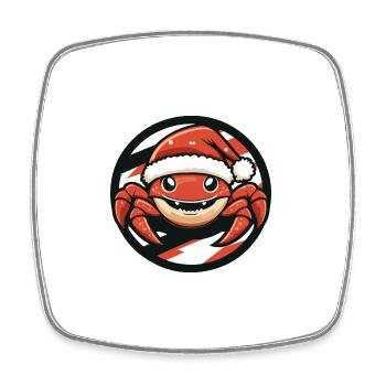 Crabe Crabe Noël Noël - Magnet carré - blanc - Devant