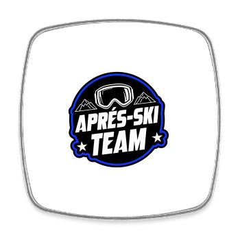 Apres Ski Party Team Spruch - Viereckiger Kühlschrankmagnet - Weiß - Vorne
