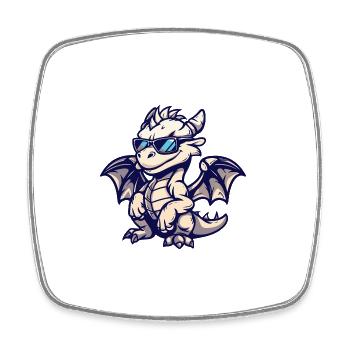 dragon animal - Square fridge magnet - white - Front