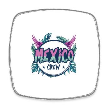 Mexiko Crew Bunt - Viereckiger Kühlschrankmagnet - Weiß - Vorne