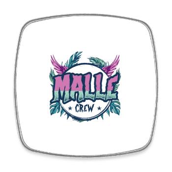 Malle Crew Coloré - Magnet carré - blanc - Devant