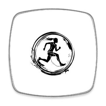 Running Marathon Sport - Square fridge magnet - white - Front