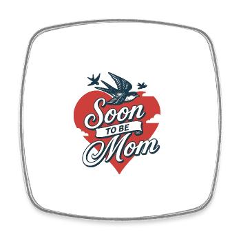Soon To Be Mom - Viereckiger Kühlschrankmagnet - Weiß - Vorne