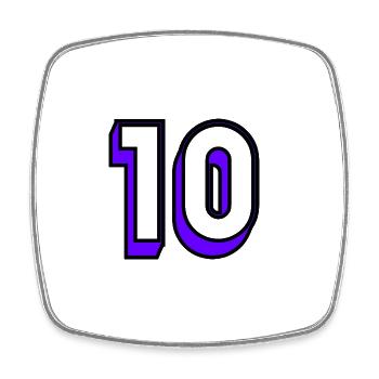 10. 10 YEARS. 10TH ANNIVERSARY. BIRTHDAY 10 YEARS. - Square fridge magnet - white - Front