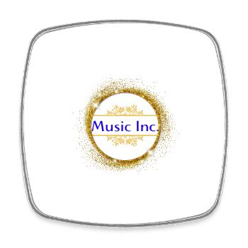Musik Inc. - Viereckiger Kühlschrankmagnet - Weiß - Vorne