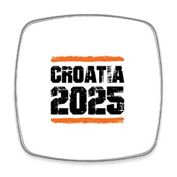 Croatia 2025 Team - Square fridge magnet - white - Front