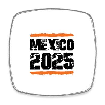 Mexico 2025 Team - Square fridge magnet - white - Front