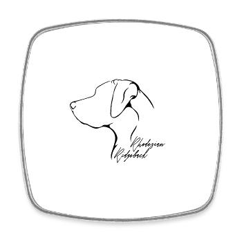 RHODESIAN RIDGEBACK Profil Chiens Wilsigns - Magnet carré - blanc - Devant