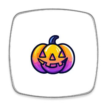 Pumpkin Halloween Colorful - Square fridge magnet - white - Front
