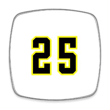 25 Number Jersey - Square fridge magnet - white - Front