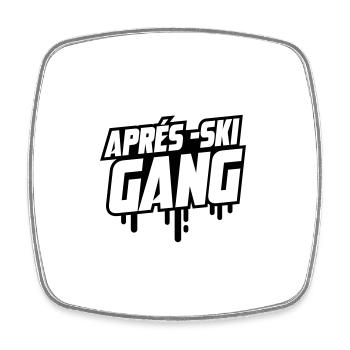 Après-ski course - Square fridge magnet - white - Front