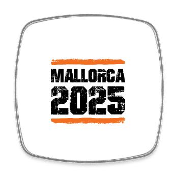 Mallorca 2025 Team - Viereckiger Kühlschrankmagnet - Weiß - Vorne
