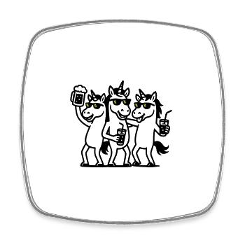 Fête de la bière Licorne - Magnet carré - blanc - Devant