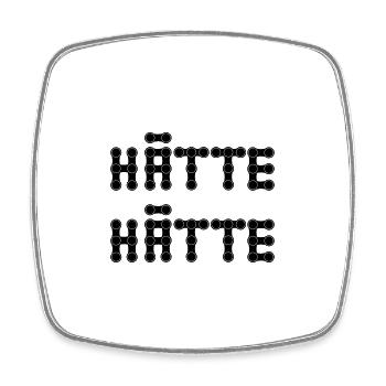 Hätte hätte Fahrrad Kette 09 - Viereckiger Kühlschrankmagnet - Weiß - Vorne