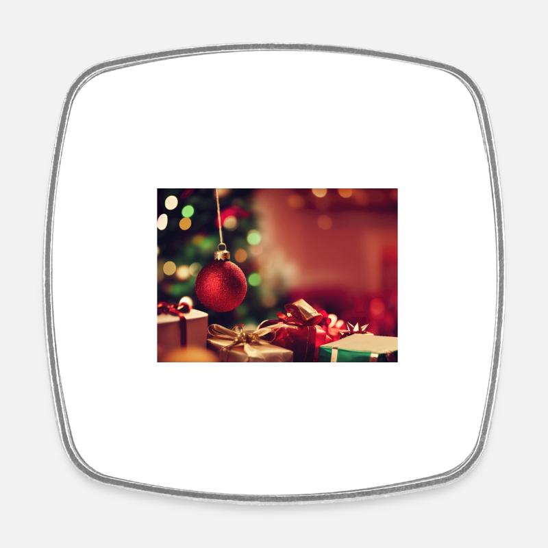 Christmas 27 - Square fridge magnet - white