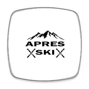 Skiing Ski motif for skiers Skiers - Square fridge magnet - white - Front