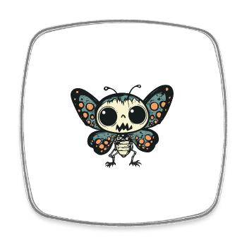 papillon Halloween bande dessinée drôle - Magnet carré - blanc - Devant