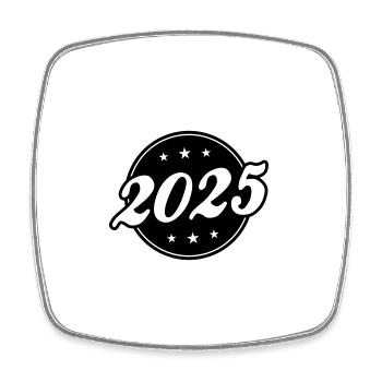 Cercle 2025 - Magnet carré - blanc - Devant