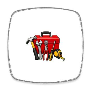 Ensemble d’outils DIY Heroes - Magnet carré - blanc - Devant