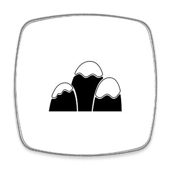 Mountains Mountain Mountains 20 - Square fridge magnet - white - Front