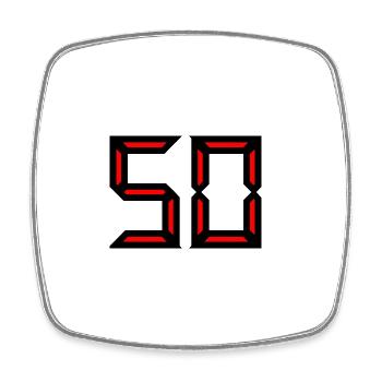 50. 50 YEARS. 50th ANNIVERSARY. BIRTHDAY 50 YEARS. - Square fridge magnet - white - Front