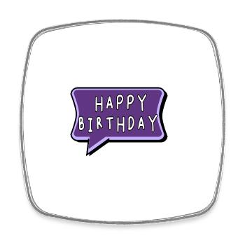 ALLES GUTE ZUM GEBURTSTAG. ALLES GUTE ZUM GEBURTSTAG. GEBURTSTAG. - Viereckiger Kühlschrankmagnet - Weiß - Vorne