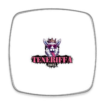 Tenerife 2025 Alpaca - Square fridge magnet - white - Front