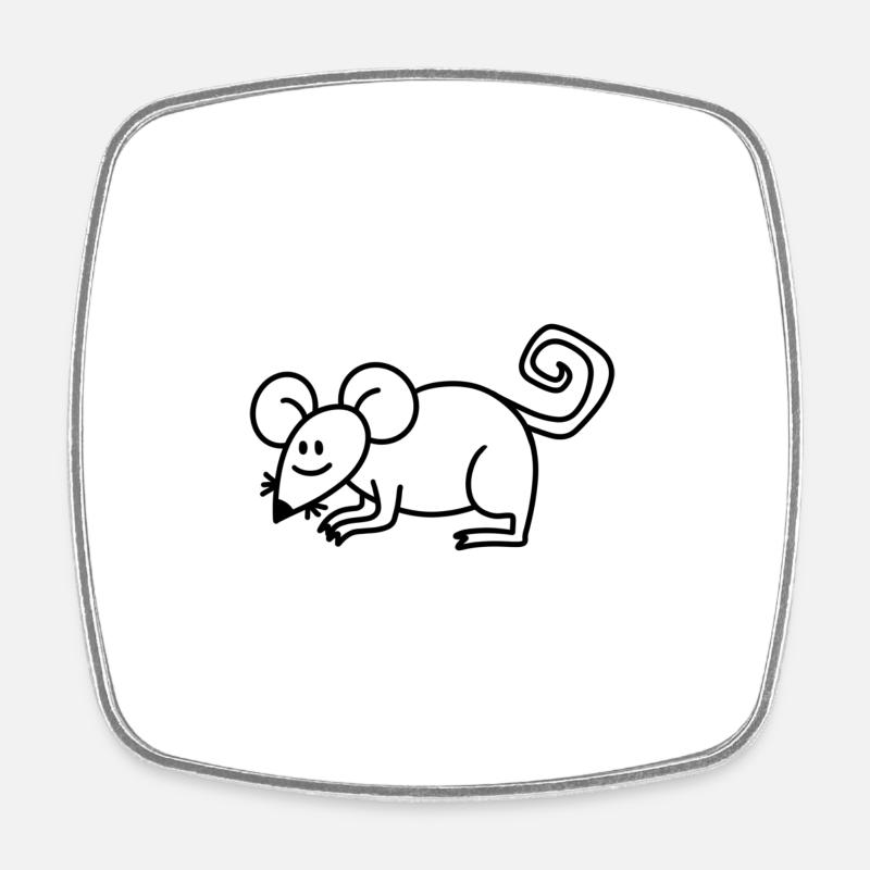 Anti-Zoo Eighteen - Square fridge magnet - white