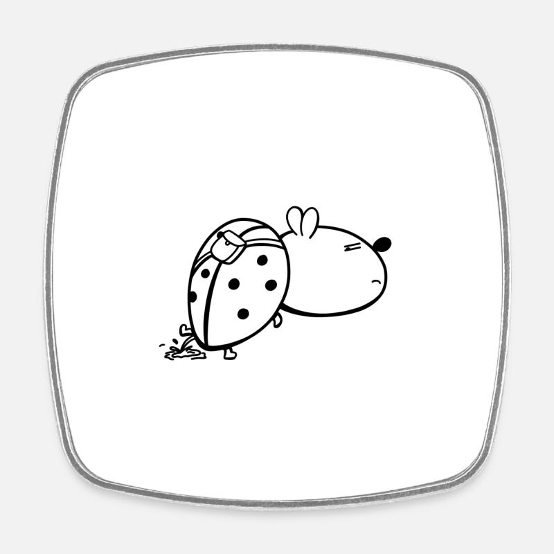 Ladybug - Square fridge magnet - white