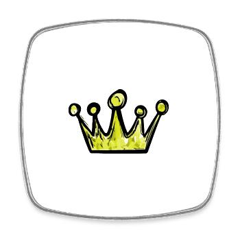 Crown Symbol - Square fridge magnet - white - Front