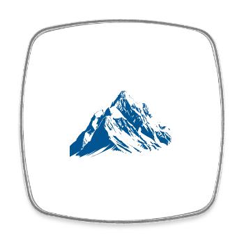 Mountains Mountains Alps - Square fridge magnet - white - Front