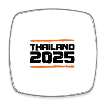 Thailand 2025 Urlaub - Viereckiger Kühlschrankmagnet - Weiß - Vorne