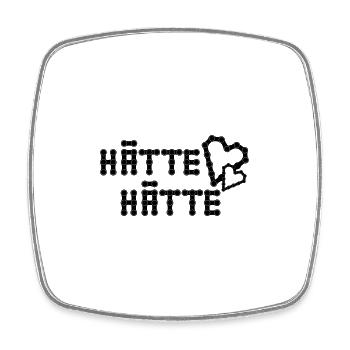 Hätte hätte Fahrrad Kette - Viereckiger Kühlschrankmagnet - Weiß - Vorne