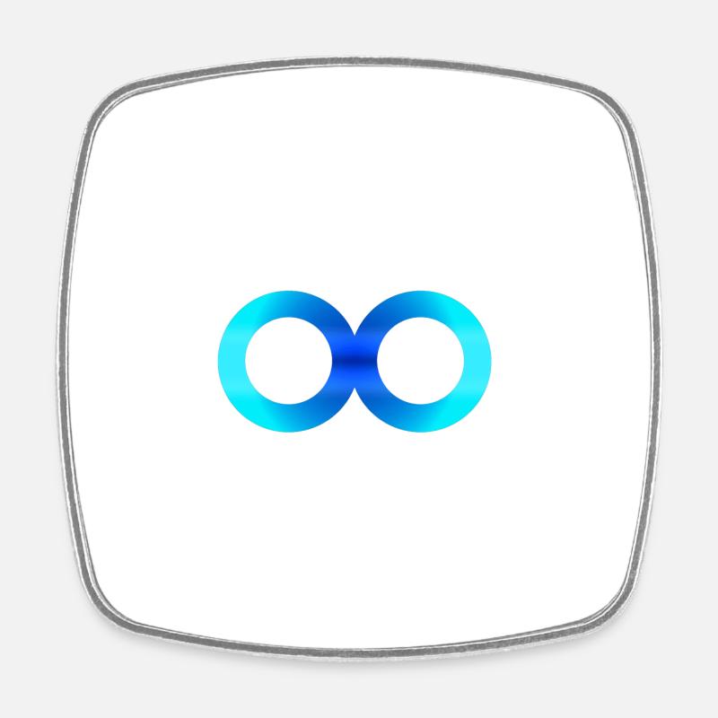 Eight Infinity 5 - Square fridge magnet - white