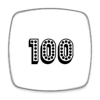 100. 100 JAHRE. 100-JÄHRIGES JUBILÄUM. 100. GEBURTSTAG - Viereckiger Kühlschrankmagnet - Weiß - Vorne