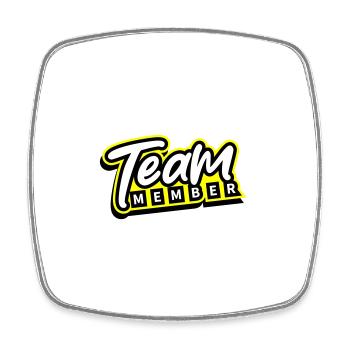 Team Member - Square fridge magnet - white - Front