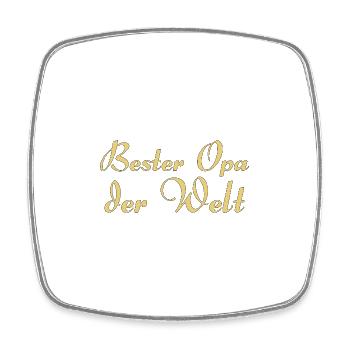 Bester Opa der Welt - Viereckiger Kühlschrankmagnet - Weiß - Vorne