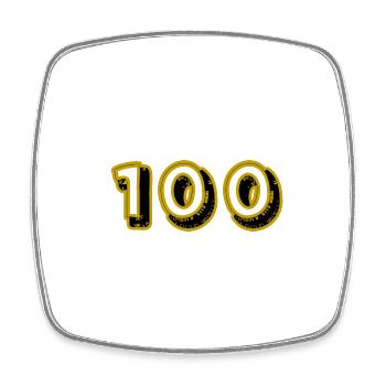 100. 100 YEARS. 100th ANNIVERSARY. 100 BIRTHDAY - Square fridge magnet - white - Front