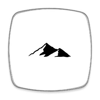 Mountains Mountain Mountains Mountain 04 Drawing area 5 - Square fridge magnet - white - Front