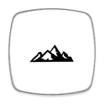 Mountains Mountain Mountains 08 - Square fridge magnet - white - Front