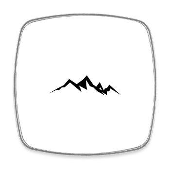 Mountains Mountain Mountains 19 - Square fridge magnet - white - Front