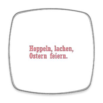 Hoppeln, Lachen, Ostern Feiern - Viereckiger Kühlschrankmagnet - Weiß - Vorne