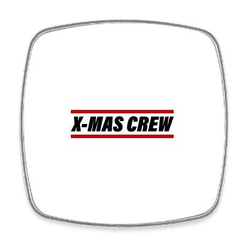 X Mas Crew Christmas - Square fridge magnet - white - Front