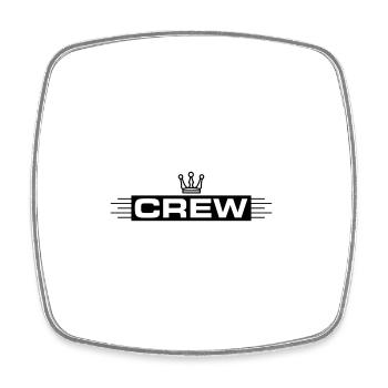 Crew Krone - Viereckiger Kühlschrankmagnet - Weiß - Vorne