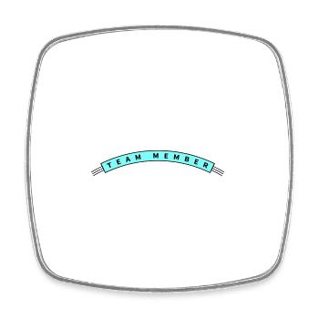 Team Member - Square fridge magnet - white - Front